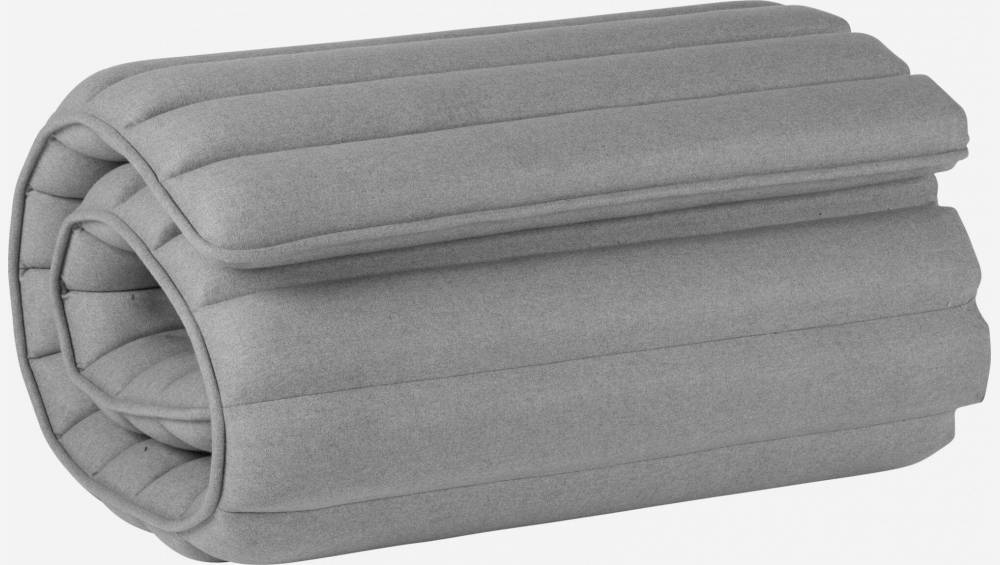 Tête de lit en laine 244 x 120 cm - Gris clair