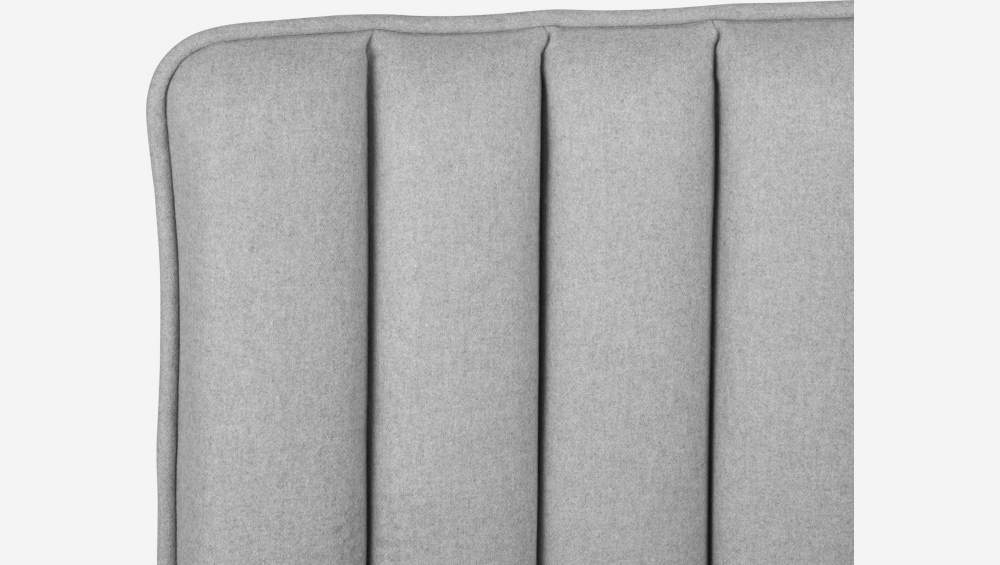 Cabeceira de lã 130 x 99 cm - Cinza claro