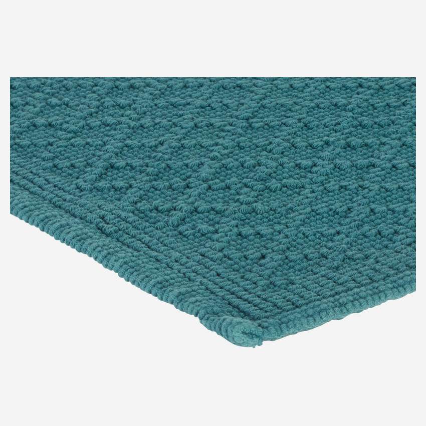 Badezimmerteppich aus Baumwolle - 50 x 80 cm - dunkelgrün