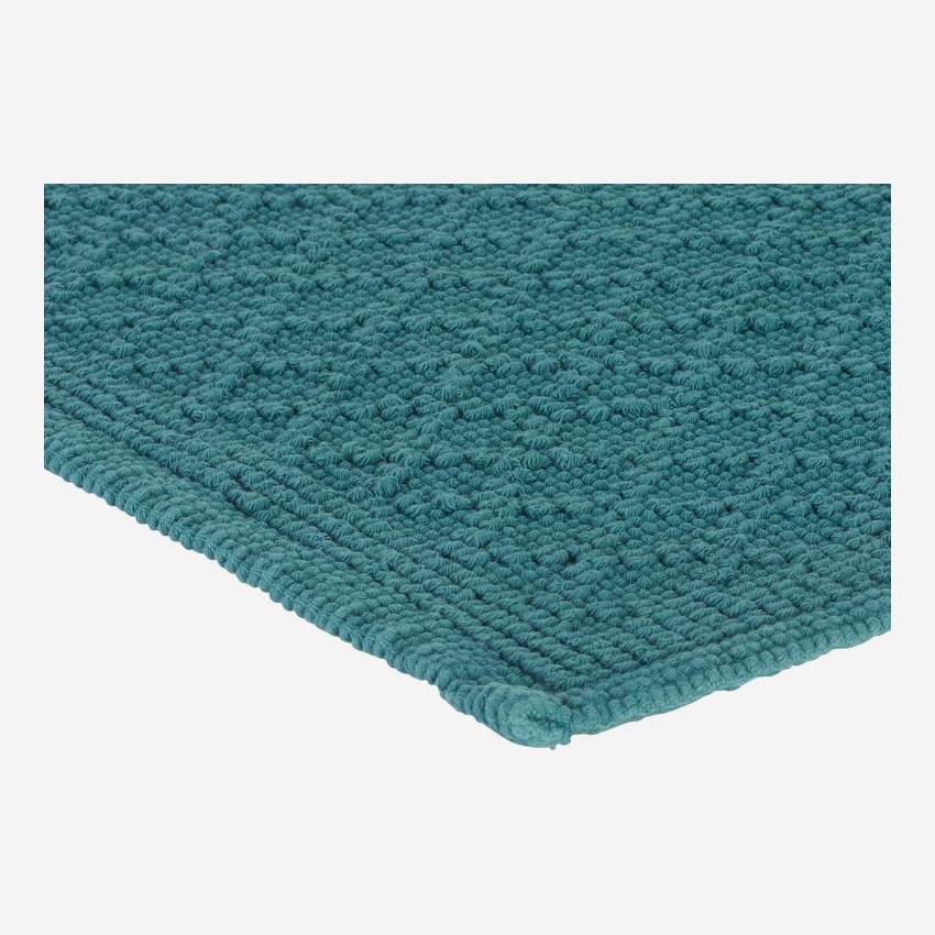 Badezimmerteppich aus Baumwolle - 50 x 80 cm - dunkelgrün