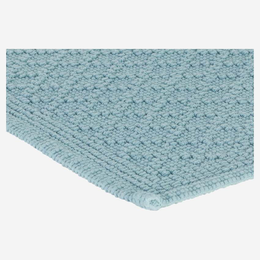Tapete casa de banho de algodão - 50 x 70 cm - Azul