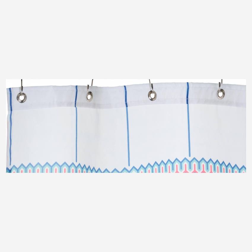 Duschvorhang aus Polyester - 200 x 180 cm - bunt gestreift