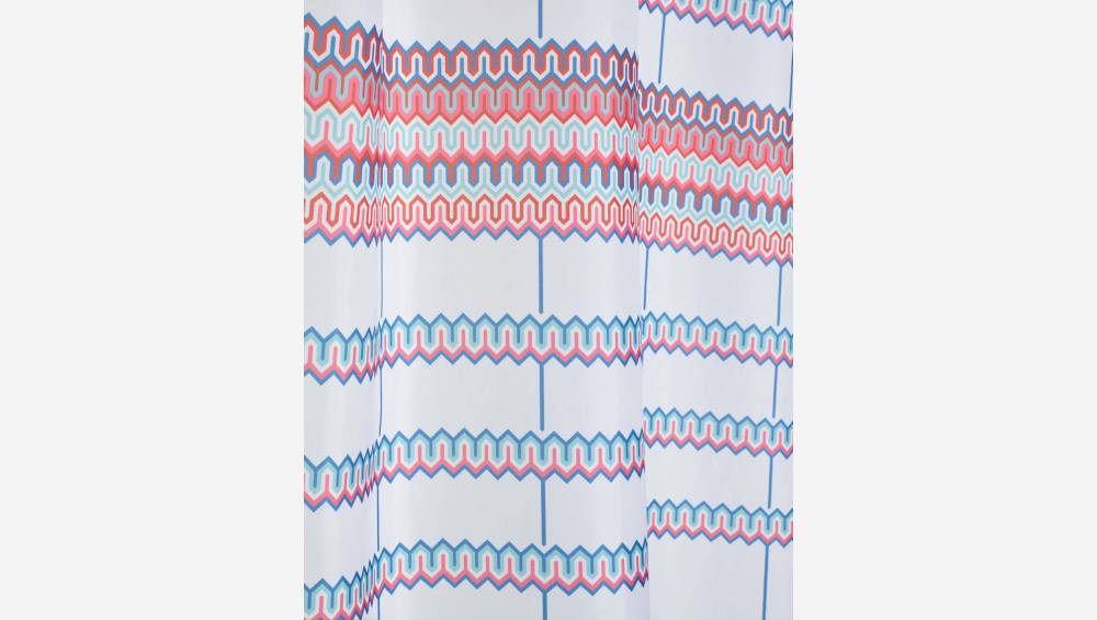 Cortina de ducha de poliéster - 200 x 180 cm - Rayas multicolor