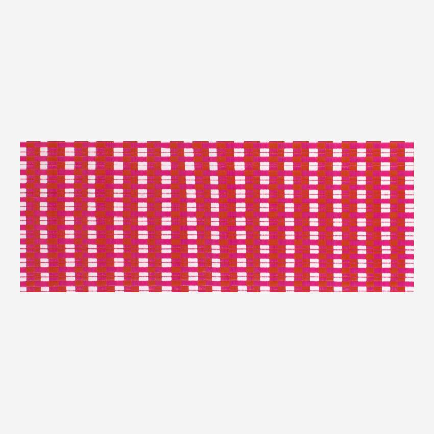 Tapis d'extérieur - 120 x 180 cm - Motif rouge et blanc