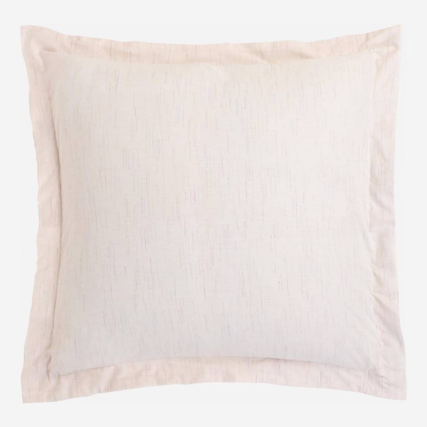 Federa in cotone - 65 x 65 cm - Bianco a righe