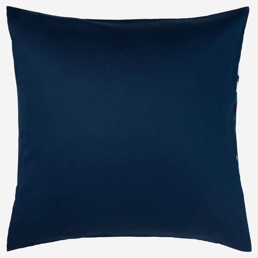 Kopfkissenbezug aus Baumwolle - 65 x 65 cm - Blau