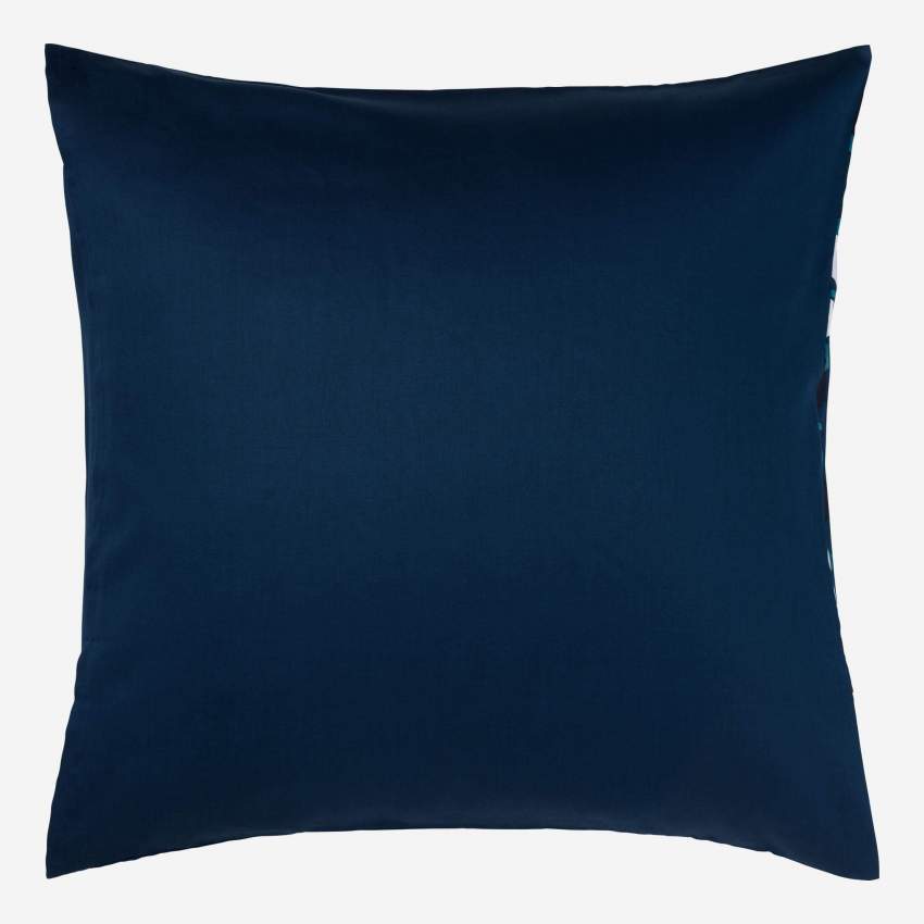 Taie d'oreiller en coton - 65 x 65 cm - Bleu - Design by Floriane Jacques