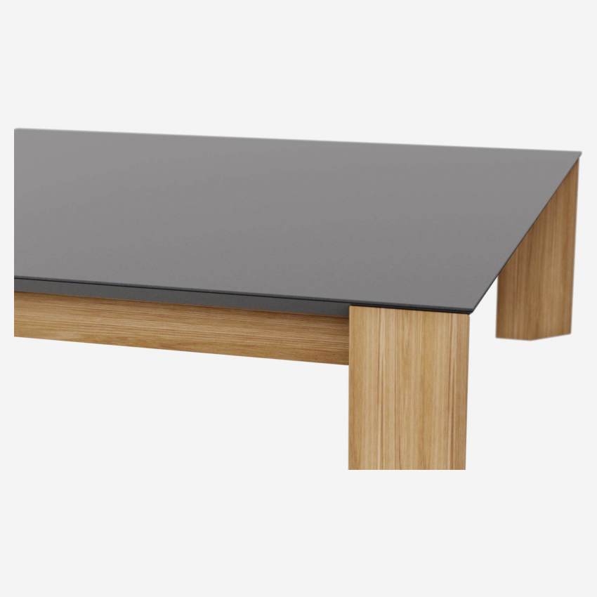 Table basse carrée avec plateau en céramique
