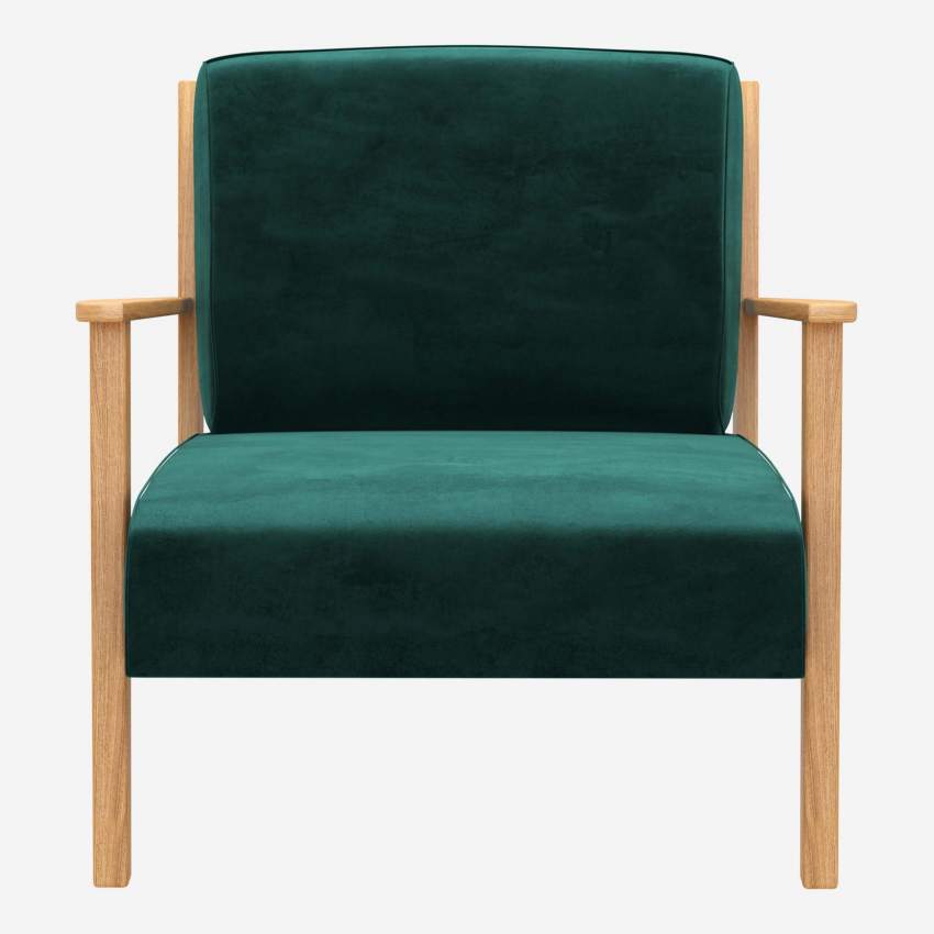 Sessel aus Samt - Smaragdgrün