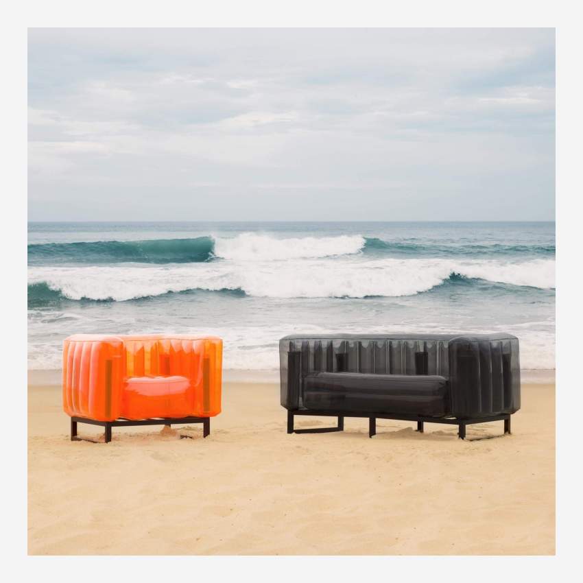 Aufblasbarer Sessel aus PVC - Schwarz