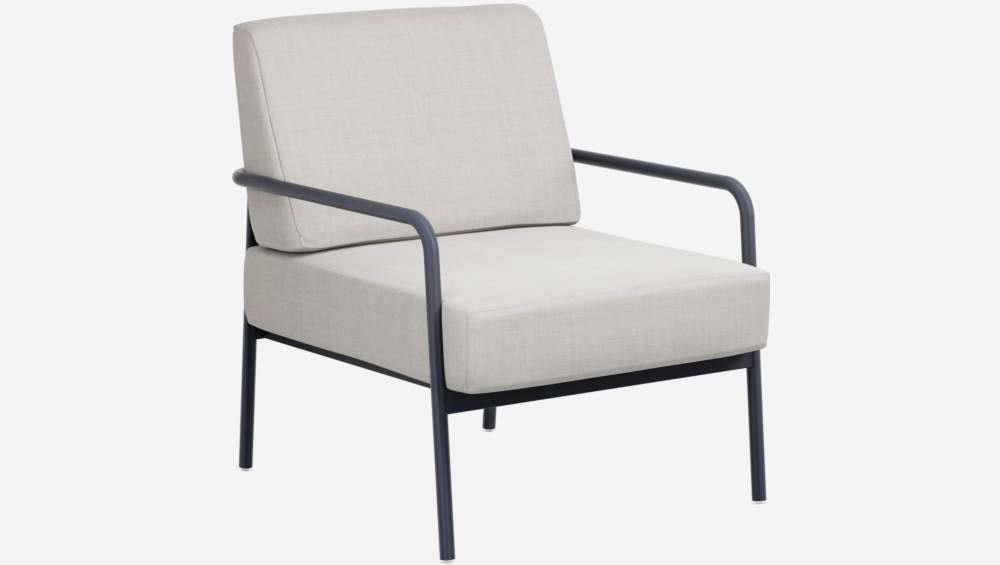 Tuinset met 1 zitbank + 2 fauteuils + 1 salontafel van aluminium