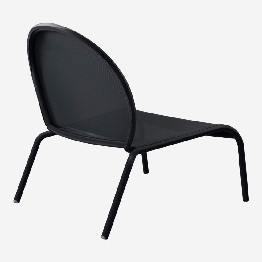 Lounge-Sessel aus Aluminium und Textylen - Blau