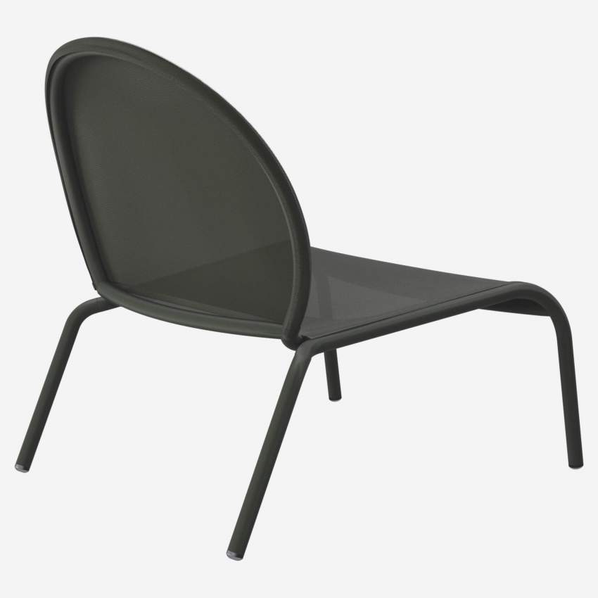 Lounge-Sessel aus Aluminium und Textylen - Grün