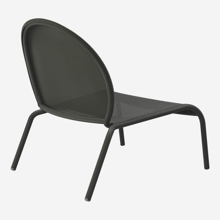 Loungestoel van aluminium en textileen - Groen
