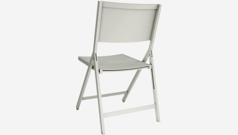 Chaise pliante en aluminium - Gris tourterelle