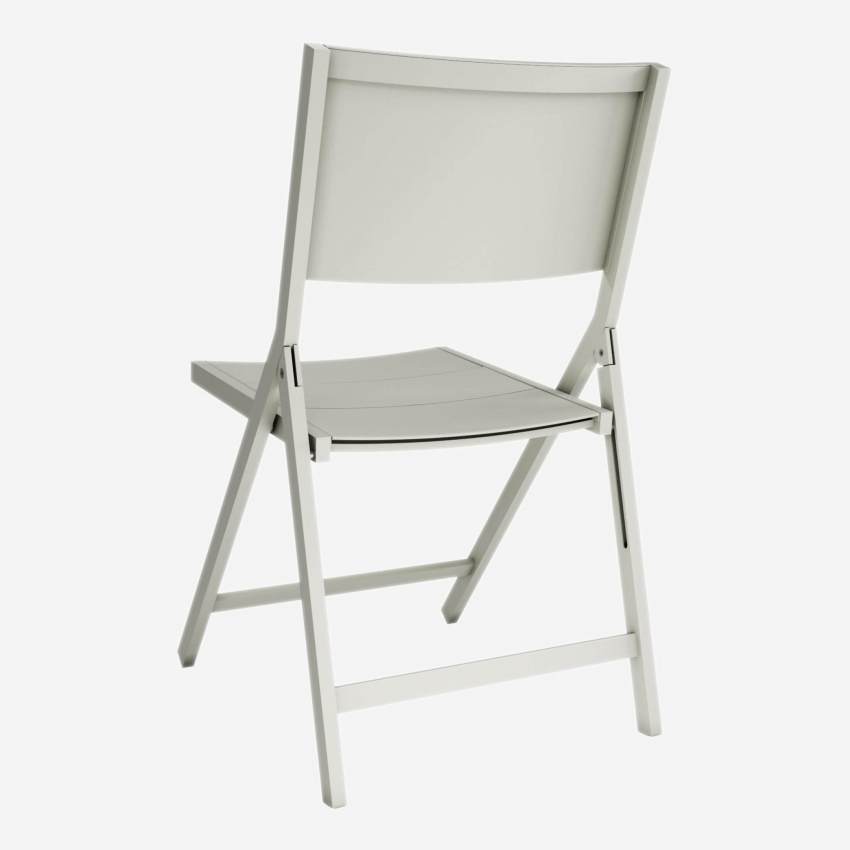 Cadeira dobrável em alumínio - Cinzento rola