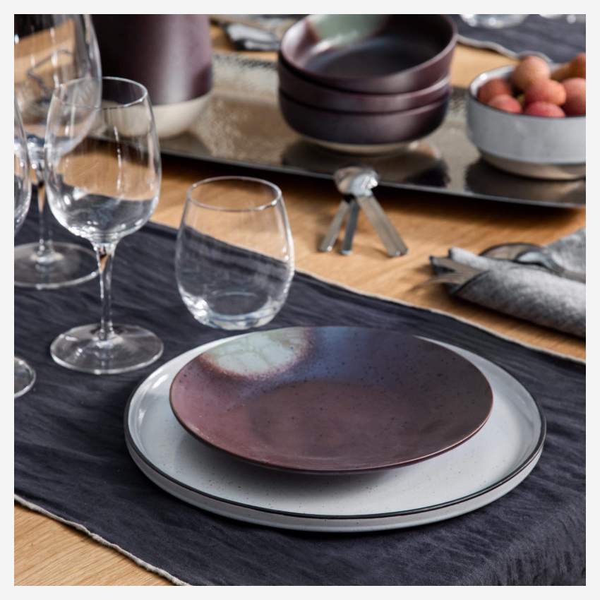 Caminho de mesa em linho - 40 x 150 cm - Cinzento antracite