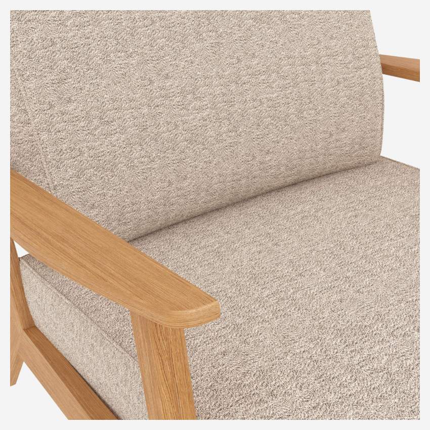 Sessel aus Bormio-Stoff - Alabasterweiß 