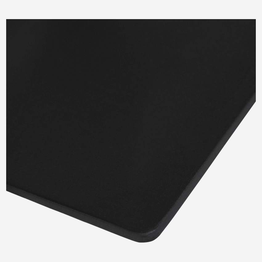 Pied de parasol avec base carrée en acier - Noir