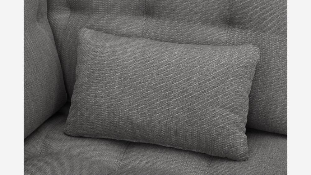 Sofá de canto esquerdo em tecido Cinza