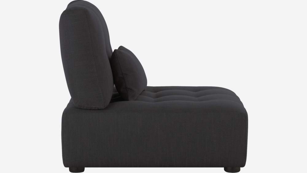 Chaise longue de tecido - Cinza antracite