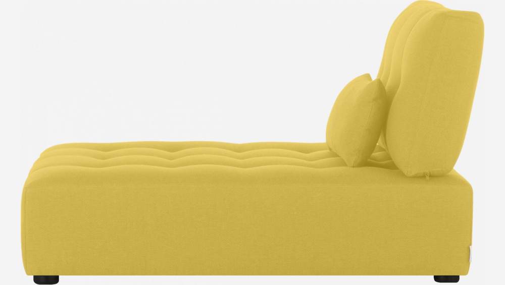 Chaiselongue de tela-amarillo mostaza