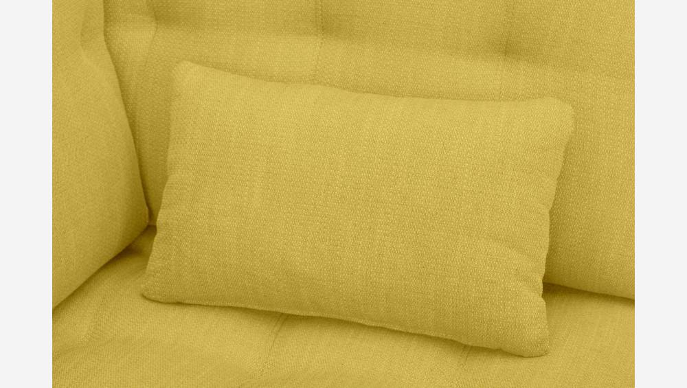 Sillón rinconero izquierda de tela-amarillo mostaza