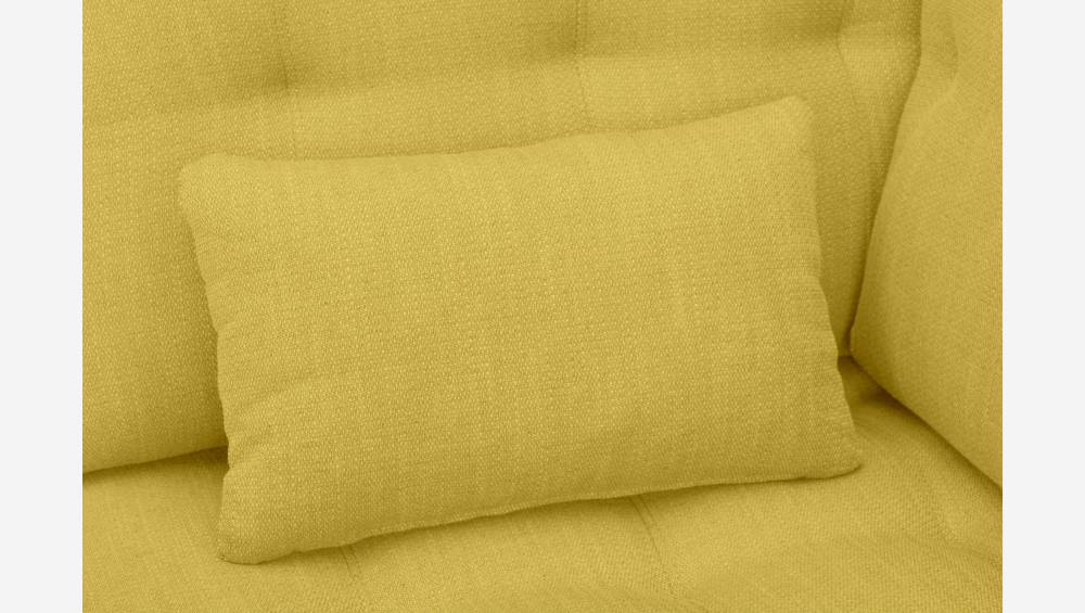 Sofá de canto direito em tecido Amarelo mostarda