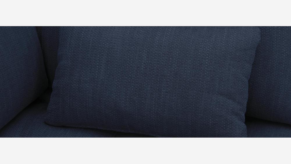Sofá de canto esquerdo em tecido Azul Marinho