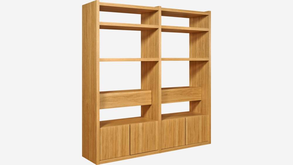 Extensão: grande modelo para estante de livros em madeira de carvalho