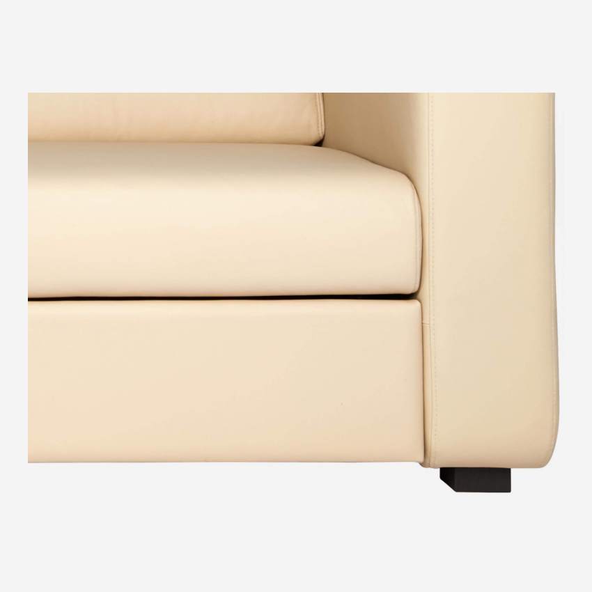 3-Sitzer-Sofa aus Leder - Cremefarben