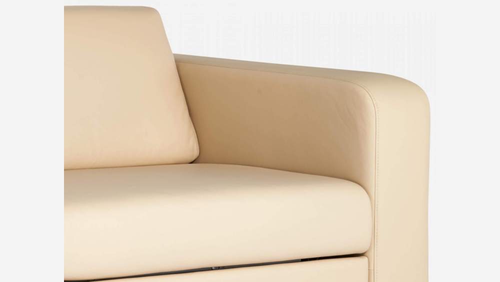 3-Sitzer-Sofa aus Leder - Cremefarben
