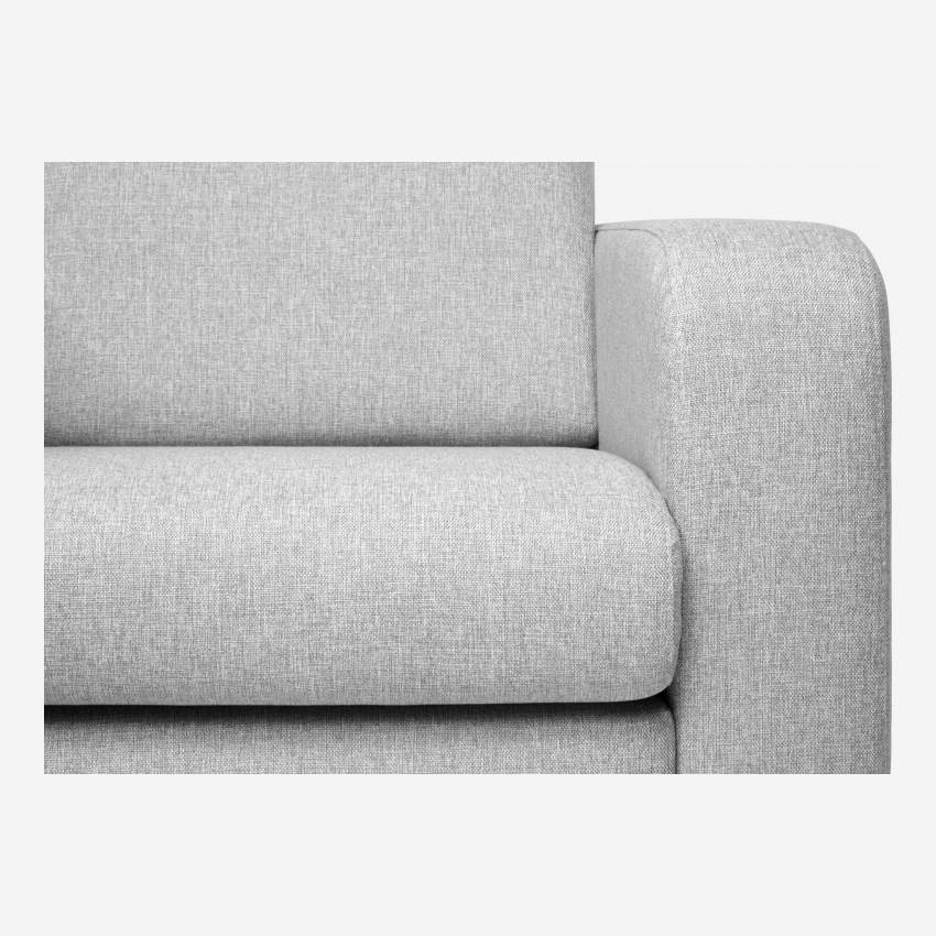 Sofá-cama de 3 lugares em tecido - Cinza claro