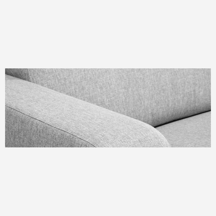Sofá de tecido de 2 lugares - Cinza claro