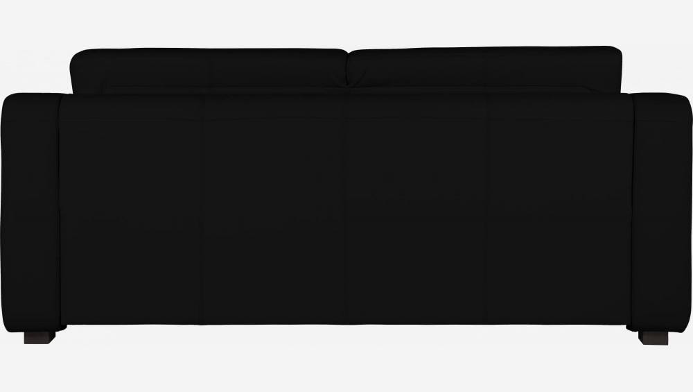 2-Sitzer-Sofa aus Leder - Schwarz