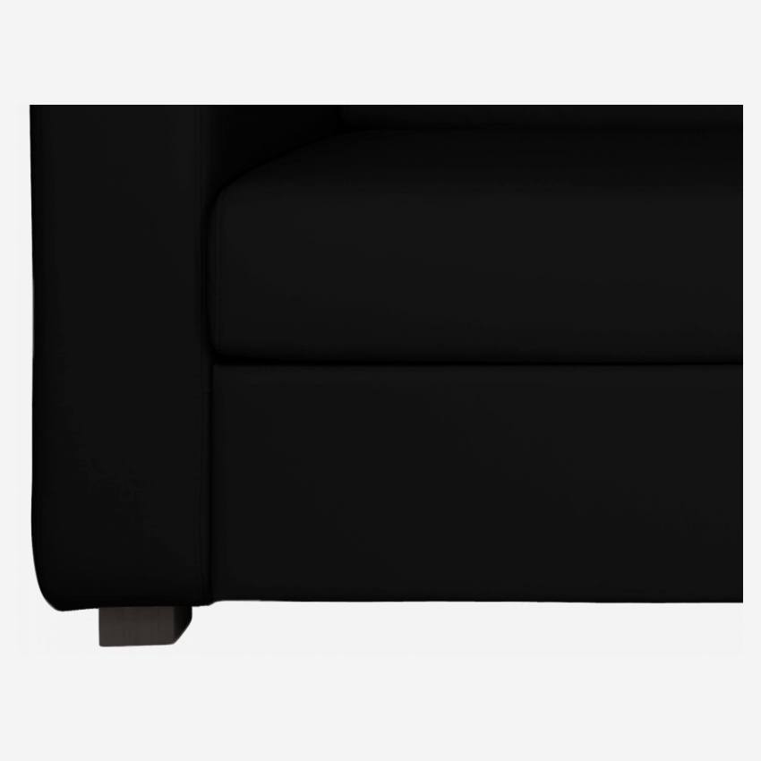 2-Sitzer-Sofa aus Leder - Schwarz