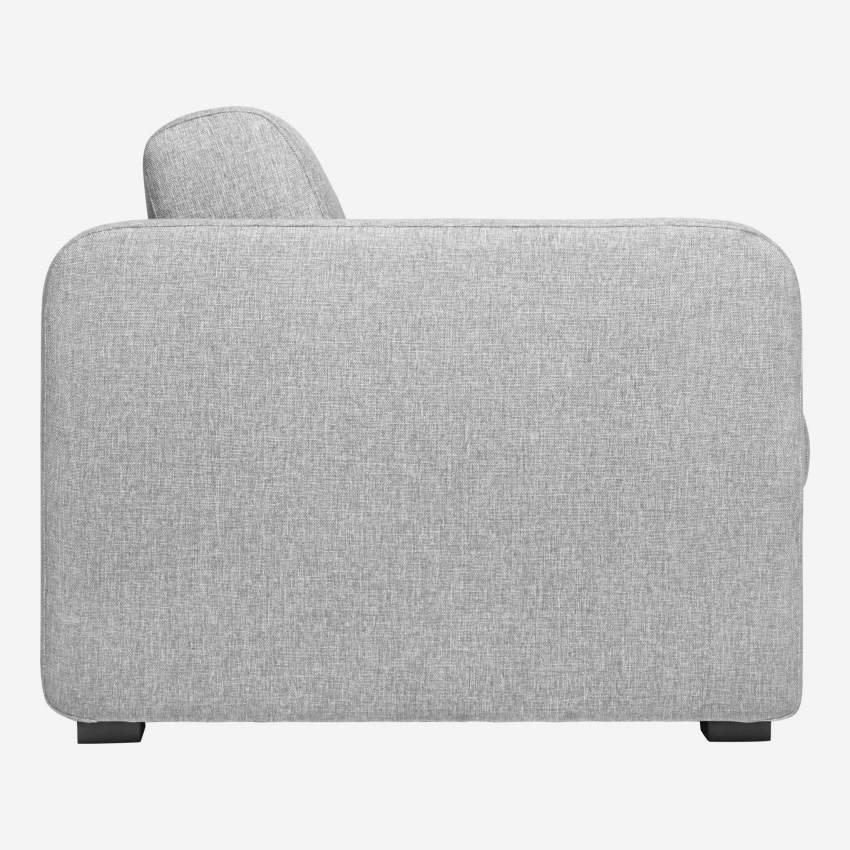 Sofá-cama compacto de tecido - Cinza claro