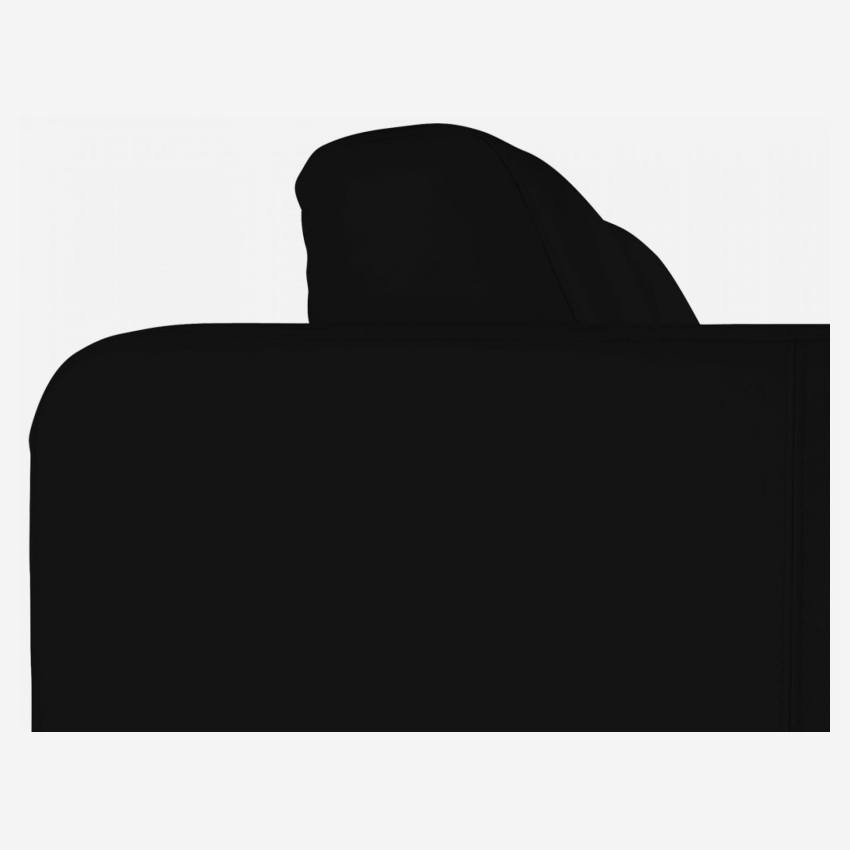 Canapé compact convertible en cuir - Noir
