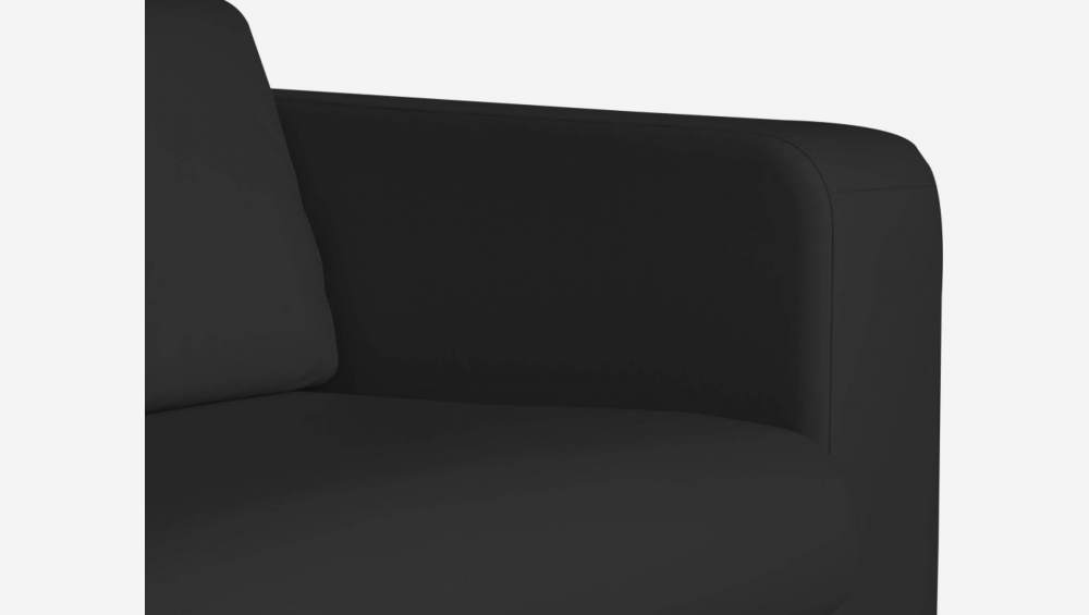 Sessel aus Leder - Schwarz