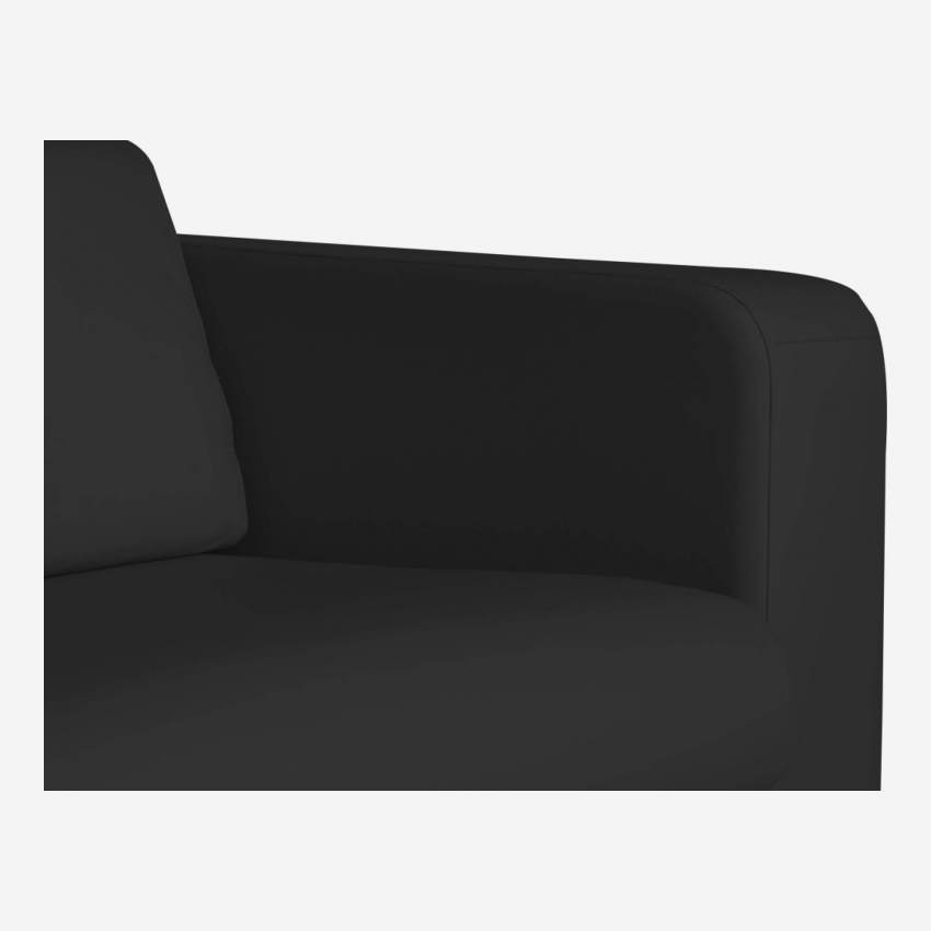Sessel aus Leder - Schwarz