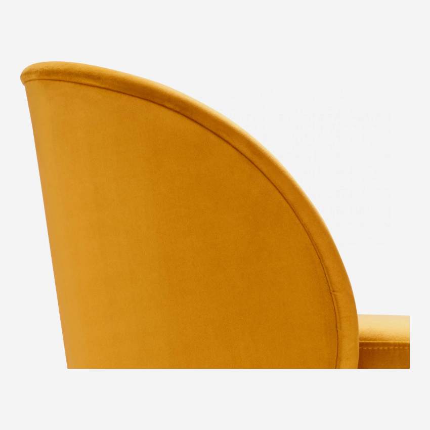Sessel aus Samt - Gelb