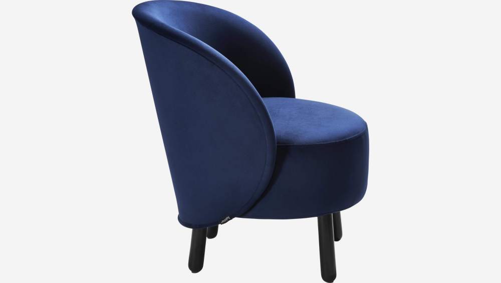 Sessel aus Samt - Blau
