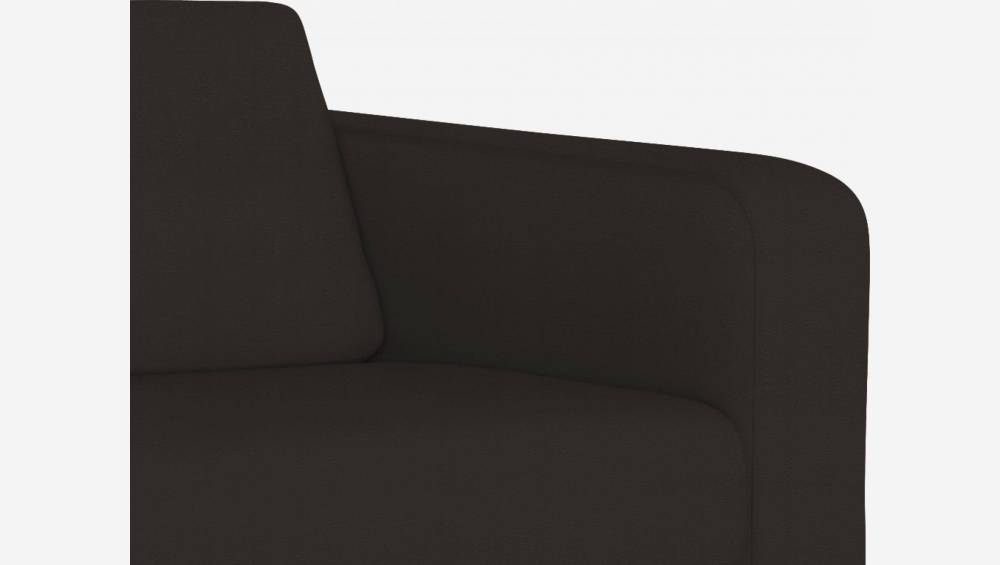 Canapé compact en cuir - Brun