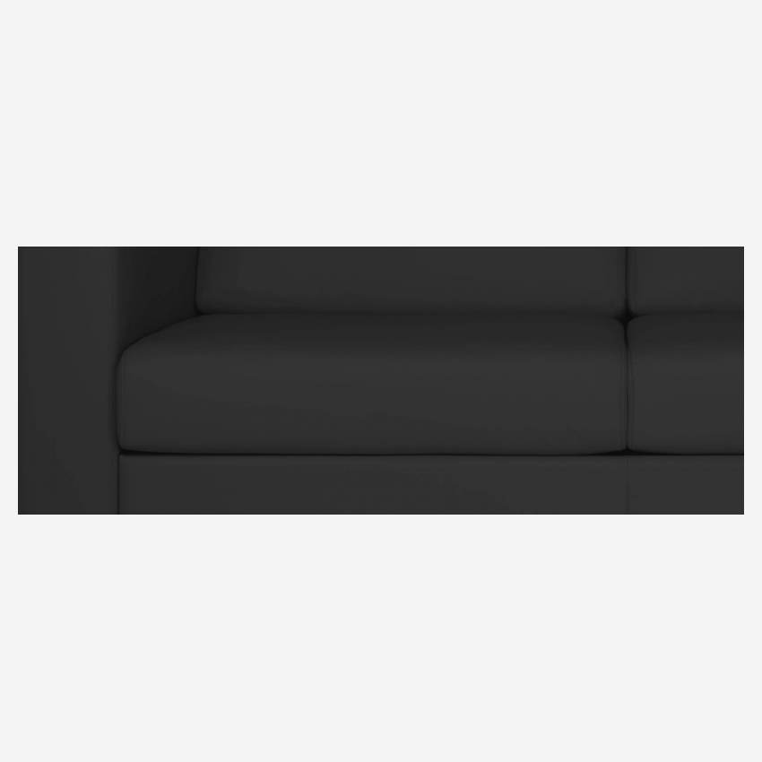 Kompaktsofa aus Leder - Schwarz