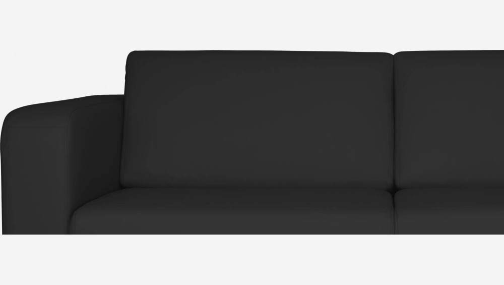 Kompaktsofa aus Leder - Schwarz