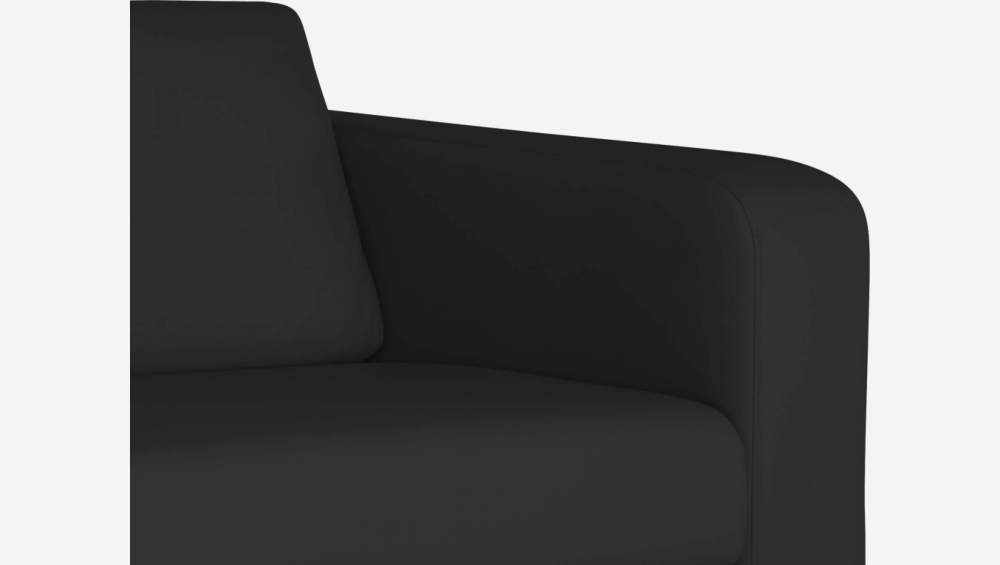 Canapé compact en cuir - Noir