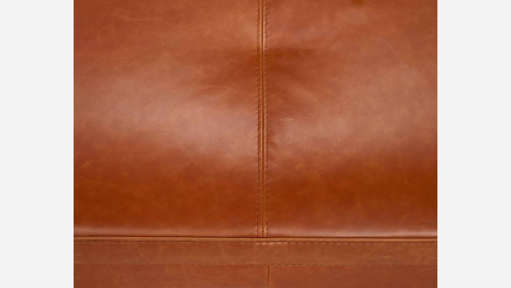 Sofá 2 lugares em pele Vintage Leather - Castanho conhaque
