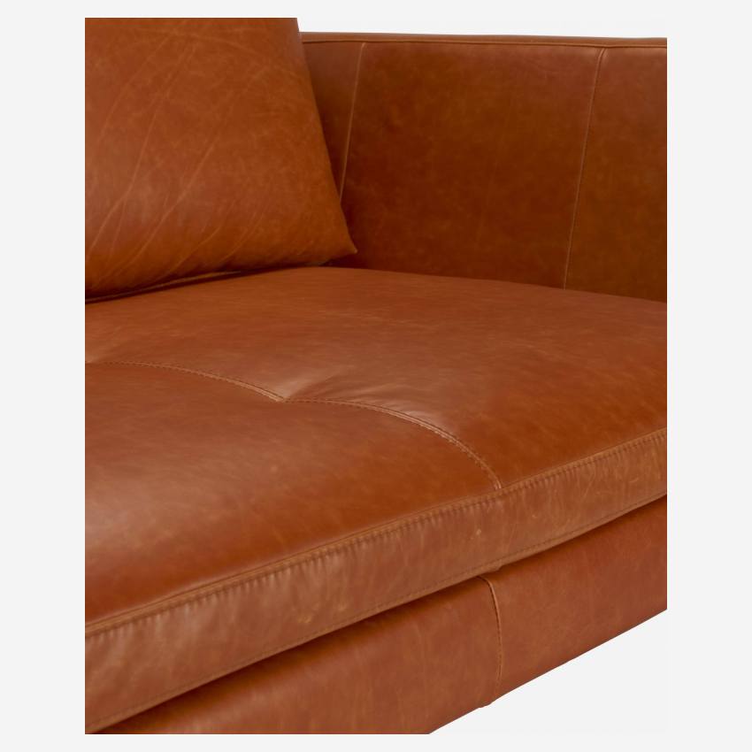 Canapé 2 places en cuir Vintage Leather - Marron cognac