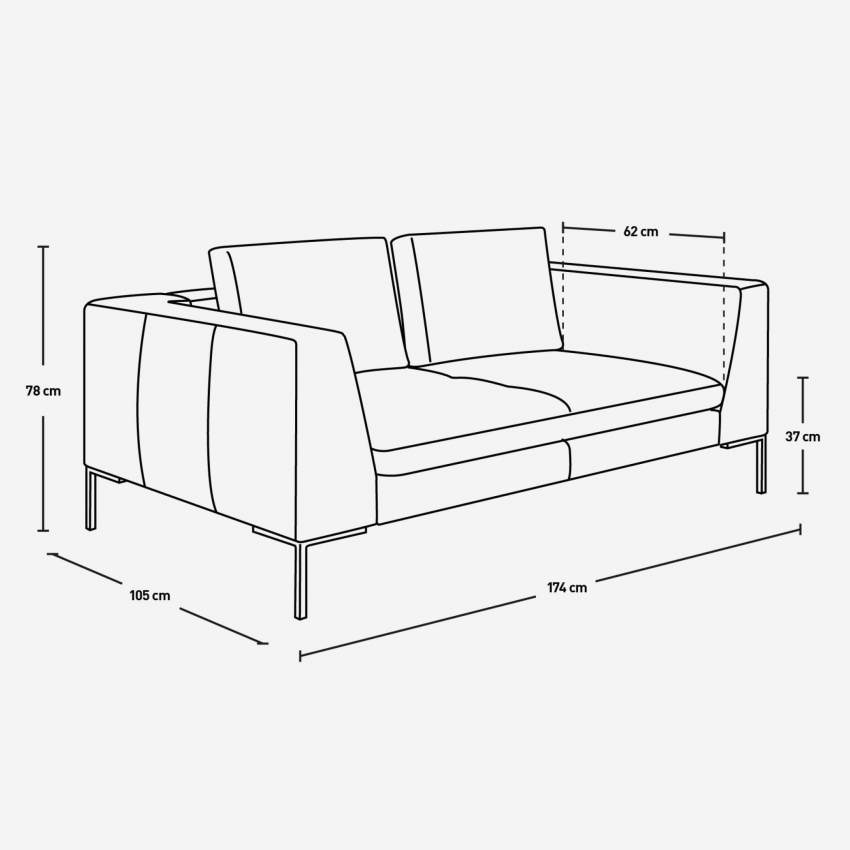 2-Sitzer-Sofa aus Vintage-Leder - Cognacbraun
