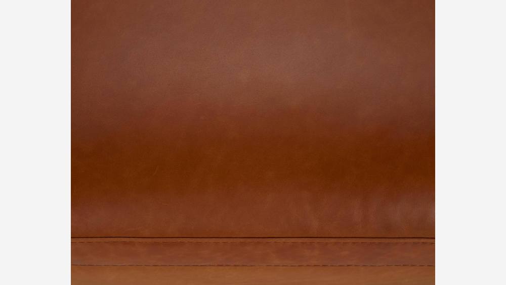 Poggiapiedi in pelle Vintage Leather - Marrone cognac
